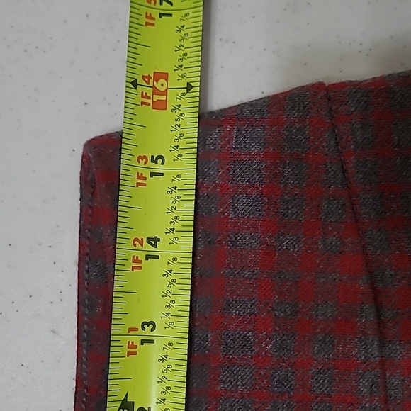 7th Avenue Design Studio Red & Grey Plaid Pullon Pants size Medium - Picture 7 of 10